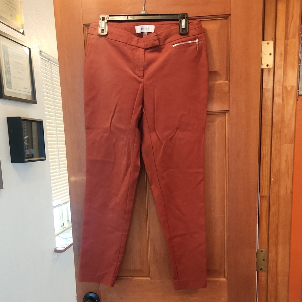 Jones Studio Terracotta Ankle Pants with Zipper Accent